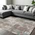 8' X 10' Ivory Brown And Green Abstract Area Rug