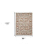 9' X 12' Ivory Gray And Rust Floral Area Rug