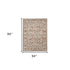 9' X 12' Ivory Gray And Rust Floral Area Rug