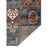 8' X 10' Teal Rust and Orange Oriental Power Loom Area Rug