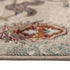 5' X 8' Beige Rust and Navy Oriental Power Loom Area Rug