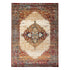 9' X 12' Ivory Red and Orange Medallion Power Loom Area Rug