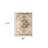 8' X 10' Ivory Tan and Gold Medallion Power Loom Area Rug