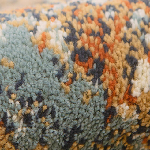 5' X 8' Tan Orange and Gray Abstract Power Loom Area Rug