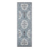9' X 12' Charcoal And Ivory Medallion Area Rug