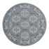 9' X 12' Charcoal And Ivory Medallion Area Rug