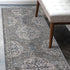 9' X 12' Charcoal And Gray Medallion Area Rug