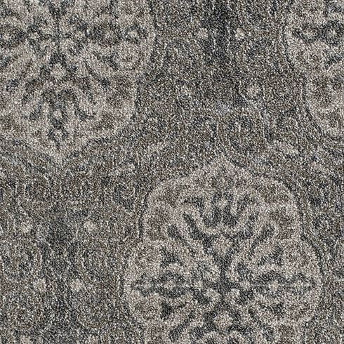 9' X 12' Charcoal And Gray Medallion Area Rug