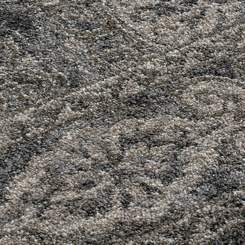 9' X 12' Charcoal And Gray Medallion Area Rug