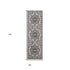 9' X 12' Ivory Taupe and Gray Medallion Power Loom Area Rug