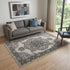 9' X 12' Ivory Taupe and Gray Medallion Power Loom Area Rug