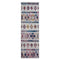 9' X 12' Ivory Blue And Orange Geometric Area Rug