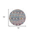9' X 12' Ivory Blue And Orange Geometric Area Rug