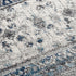 9' X 12' Ivory Blue And Gray Medallion Area Rug