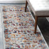 9' X 12' Ivory And Orange Floral Area Rug