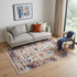 9' X 12' Ivory And Orange Floral Area Rug