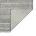 9' X 12' Ivory Black And Gray Geometric Flatweave Handmade Distressed Area Rug With Fringe