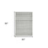 9' X 12' Ivory Black And Gray Geometric Flatweave Handmade Distressed Area Rug With Fringe