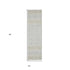 8' Blue And Gray Striped Flatweave Handmade Distressed Runner Rug With Fringe