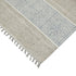8' Blue And Gray Striped Flatweave Handmade Distressed Runner Rug With Fringe