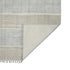 8' Blue And Gray Striped Flatweave Handmade Distressed Runner Rug With Fringe