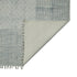 9' X 12' Gray And Blue Geometric Flatweave Handmade Distressed Area Rug With Fringe