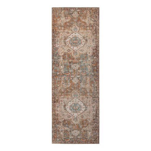 9' X 12' Beige Gray and Taupe Medallion Power Loom Area Rug