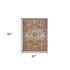 9' X 12' Beige Gray and Taupe Medallion Power Loom Area Rug