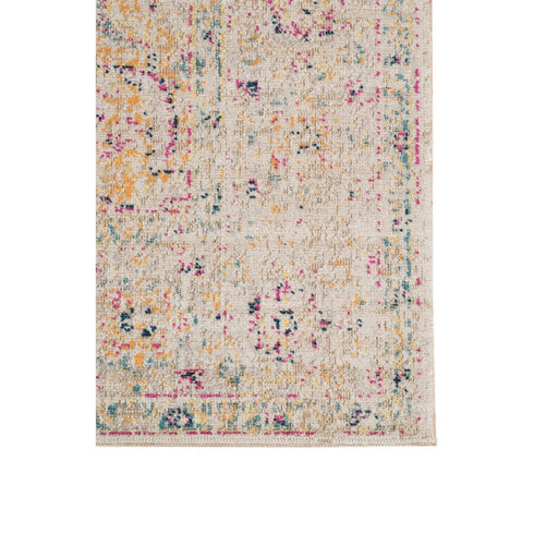 9' X 12' Ivory And Yellow Oriental Distressed Area Rug