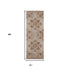 9' X 12' Beige Rust And Teal Medallion Area Rug