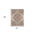 9' X 12' Beige Rust And Teal Medallion Area Rug