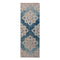 9' X 12' Blue Rust And Beige Medallion Area Rug