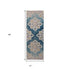 9' X 12' Blue Rust And Beige Medallion Area Rug