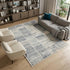 9' X 12' Gray Light Blue And Ivory Geometric Area Rug