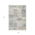 9' X 12' Gray Light Blue And Ivory Geometric Area Rug