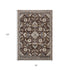 9' X 12' Ivory Blue And Brown Floral Area Rug