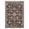 9' X 12' Ivory Blue And Brown Floral Area Rug