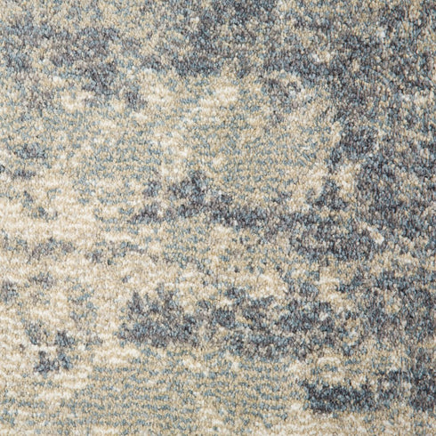8' X 10' Light Gray Blue And Ivory Abstract Area Rug