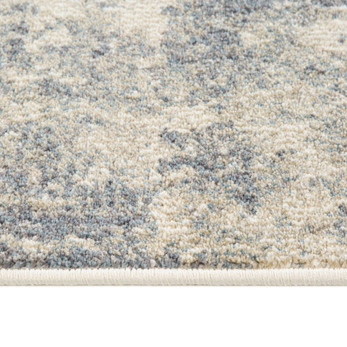 8' X 10' Light Gray Blue And Ivory Abstract Area Rug