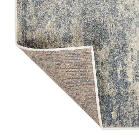 8' X 10' Light Gray Blue And Ivory Abstract Area Rug