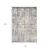 8' X 10' Light Gray Blue And Ivory Abstract Area Rug