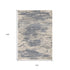 9' X 12' Ivory Blue And Gray Abstract Area Rug
