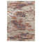 8' X 10' Beige Rust And Blue Abstract Area Rug