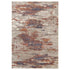 8' X 10' Beige Rust And Blue Abstract Area Rug