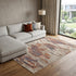 8' X 10' Beige Rust And Blue Abstract Area Rug