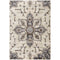 9' X 12' Ivory Gray And Brown Floral Medallion Area Rug