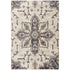 9' X 12' Ivory Gray And Brown Floral Medallion Area Rug