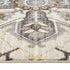 9' X 12' Ivory Gray And Brown Floral Medallion Area Rug