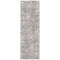 8' Ivory Gray And Brick Red Abstract Runner Rug