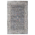 5' X 8' Ivory Charcoal And Brick Red Oriental Area Rug